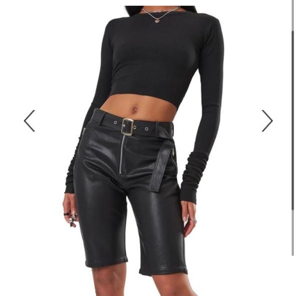 The Kript Leather Shorts